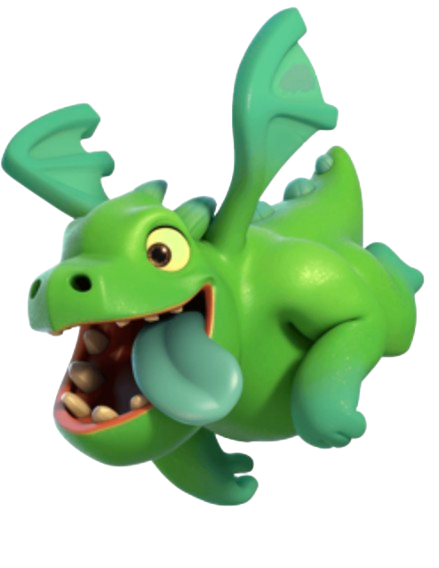 Floating baby dragon mascot